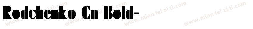 Rodchenko Cn Bold字体转换